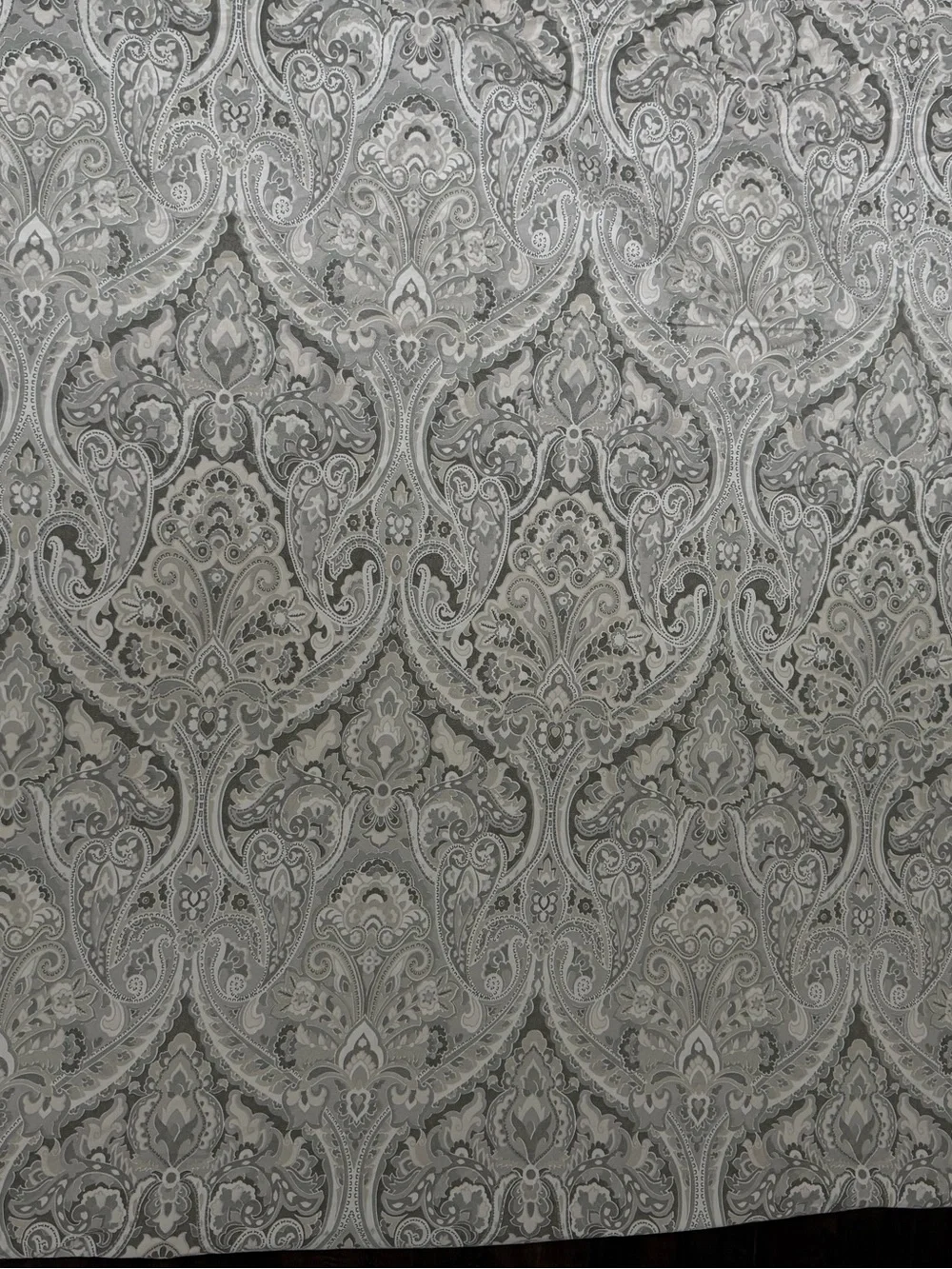 Pottery Barn Caesarea Duvet Cover King Size Euro Pillow Sham Paisley Grey Tan